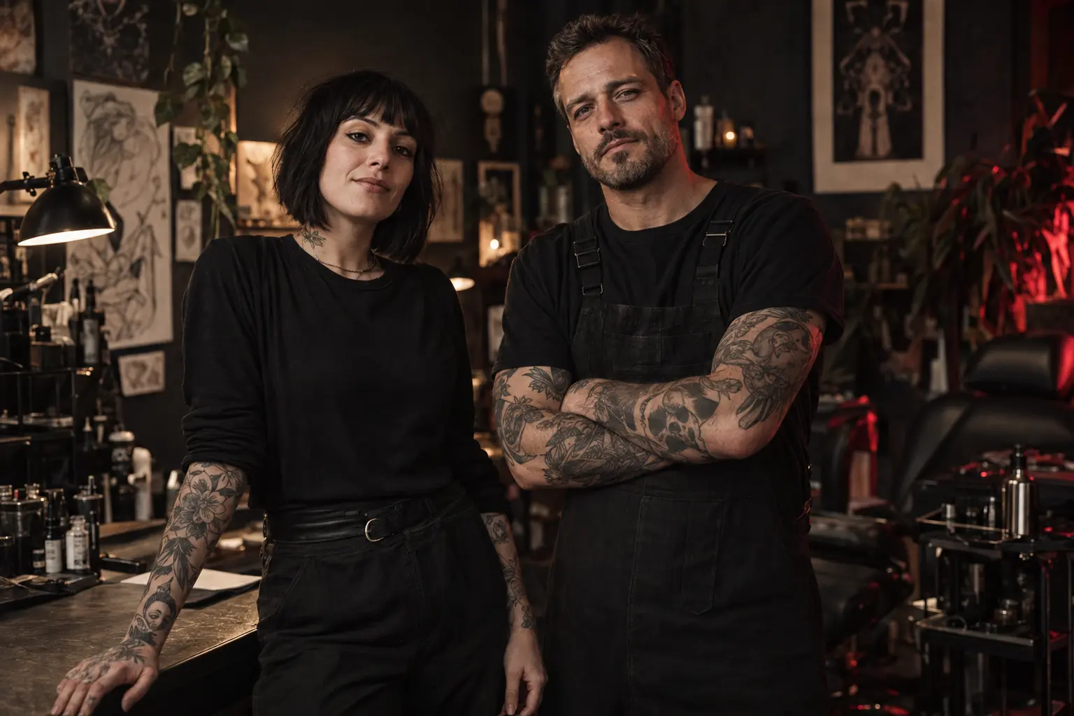 Die fiktiven NOX Artists Mara und Levi in ihrem Atelier